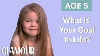 70 People Ages 575 Answer What’s Your Goal In Life  Glamour [upl. by Nathanoj]