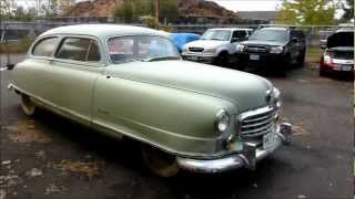 1949 Nash Ambassador Airflyte barnfind 1st time driven in over 44 years [upl. by Ykceb]