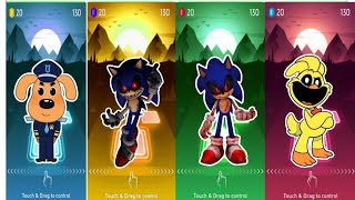 Sheriff Labrador vs Sonic EXE vs Sonic EXE vs Smiling Critters x Coffin Dance  Tiles Hop EDM Rush [upl. by Isej545]