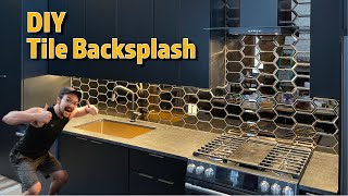 How to Install Backsplash Tile in a Kitchen DIY  The Lake House Project Ep 24 [upl. by Sadoff136]