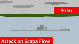 Günther Prien  Attack on Scapa Flow 1939 Animation [upl. by Akinor936]