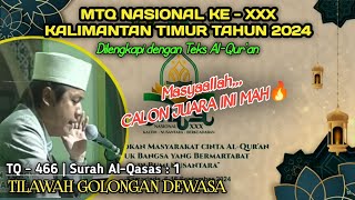 TQ466  M Reza Maulana TILAWAH DEWASA  MTQ NASIONAL KE XXX KALTIM 2024  Teks AlQuran [upl. by Brunella222]