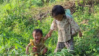 The girl sells cassava leaves She cooks noodles for the baby to eat lythicha [upl. by Arteid122]