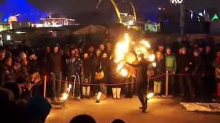 Feuershow Tollwood Winterfestival 2014 [upl. by Sairtemed473]