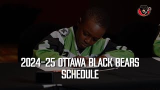 202425 Ottawa Black Bears Schedule [upl. by Combs7]