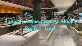 Bahia Principe Luxury Akumal Buffet Tour [upl. by Slyke]