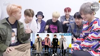 BTS Reaction to Wanna One Singing Wishtel By Blackpink Fanmade 💜 [upl. by Mozes]