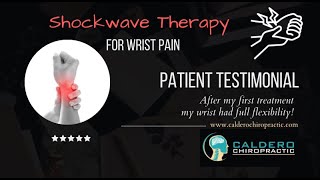 Chiropractor ARCADIA CA  Shockwave Therapy on WRIST at CALDERO CHIROPRACTIC [upl. by Delcine243]