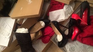 Massive Christian Louboutin Haul Bianca Fifi Décolleté Lady Peep Piros Rolando [upl. by Ober]