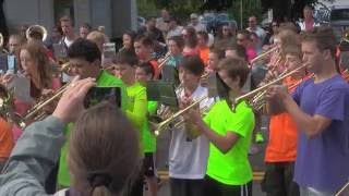 Jabish Brook Middle School Band  Belchertown Parade 2016 [upl. by Sukram749]