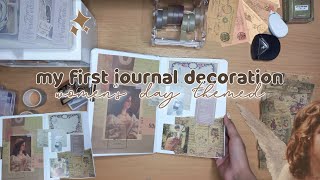 DECORATE MY FIRST JOURNAL  WOMENS THEME [upl. by Cornall]