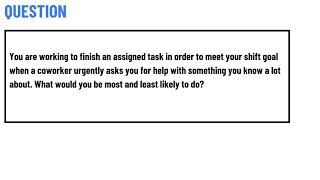 Walmart QampA You are working to finish an assigned task in order to meet your shift goal when a [upl. by Chadbourne]