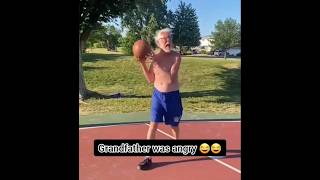 Grandfather was angry 😂😂😂 basketball nbabrasil bolaindonesia baloncesto bolabasket funny [upl. by Larimor918]