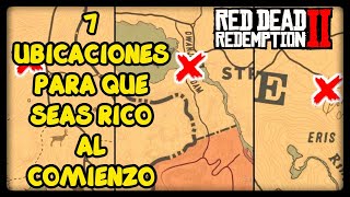 🔥 7 ubicaciones de dinero FÁCIL con LINGOTES de ORO botines RAROS y MÁS en RED DEAD REDEMPTION 2 🔎 [upl. by Notyard850]