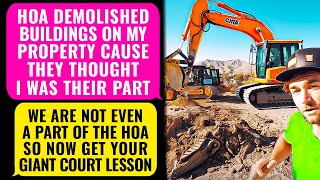 HOA DEMOLISHED My Building On My Property Im NO HOA Member So Get Your COURT Lesson Bye  rEP [upl. by Aehcim]