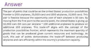 Assume for the United States that the opportunity cost of each airplane is 50 cars [upl. by Oloap643]