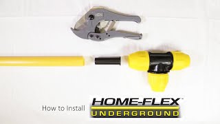 HOW TO  HOMEFLEX™ Underground Yellow Polyethylene Gas Pipe and Fittings [upl. by Eanal]