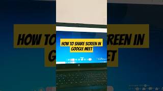 How to Share Screen in Google Meet  shorts [upl. by Anauqed]