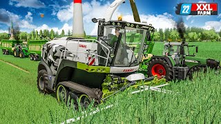 LS22 XXL GrünroggenErnte mit dem CLAAS Jaguar  XXL Farm 2 8  FARMING SIMULATOR 22 [upl. by Neelya924]