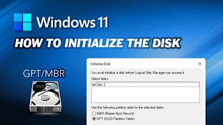 How to Initialize the Disk in Windows 11 [upl. by Lyndel]