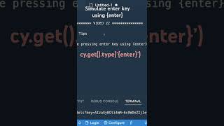 Cypress Interview Question  How to pass enter key in Cypress [upl. by Esiahc494]