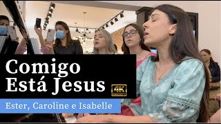 Comigo Está Jesus 4k  Hino 457 CCB  Ester Caroline e Isabelle Piano e Canto [upl. by Belamy622]