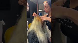 Blonde Hair Sewin Tutorial Side Part Install  Fluffy Curls Hairstyle [upl. by Lehcyar440]