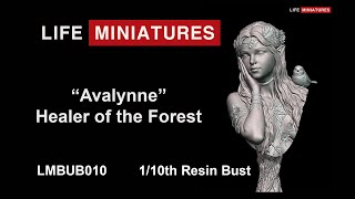 Life Miniatures LMFUB010 Avalynne Healer Of The Forest 110th scale resin Bust Model Kit Fantasy [upl. by Huei]