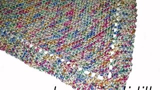 lillas tutorials scialle ai ferri facilissimo  Easy peasy knitted shawl [upl. by Rebekkah]