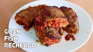 Goan Rechead Fried Fish Recipe  Fish Recheado Recipe  Goan Fried Fish Recipe [upl. by Hoy]