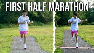 I RAN MY FIRST HALF MARATHON  Race Recap [upl. by Nawrocki]