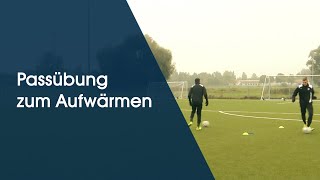 Passübung zum Aufwärmen  Fußballtraining am Deutschen Fußball Internat [upl. by Salomone386]