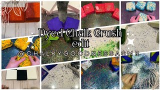 Dyed chalk crush edit with 2x speed ChalkyGoodnessASMR chalkcrushasmrviralsubscribe [upl. by Balthasar821]