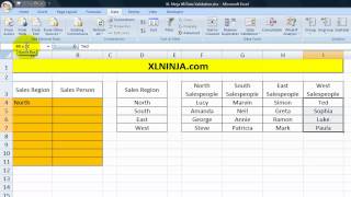 Excel Data Validation using Dependent Lists [upl. by Leanne]