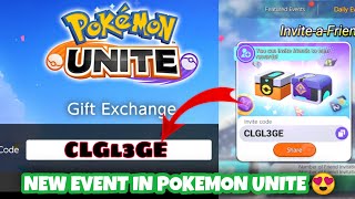 GET FREE GIFT EXCHANGE CODE IN POKEMON UNITE 😱🔥  GET FREE INVITATION REWARDS IN POKEMON UNITE [upl. by Lauri]