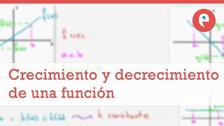 Crecimiento y decrecimiento de una función [upl. by Fantasia307]