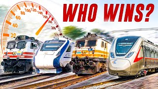 Fastest Train of India Battle  Gatimaan vs Vande Bharat vs Shatabdi vs Namo Bharat [upl. by Irotal27]