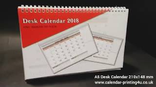 A5 Desk Calendar for year 2019 [upl. by Docilu]