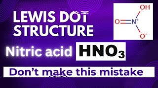 HNO3 lewis dot structure Nitric acid [upl. by Hole]