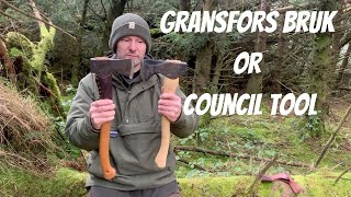 Gransfors Bruk Small Forest Axe vs Council Tool Pack Axe Comparison [upl. by Yornoc]