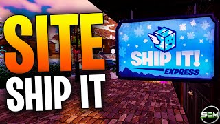 Visiter un Site de Ship It Express Fortnite Tuto Astuce Guide Emplacement Défi Quête Fête Hivernale [upl. by Yesnikcm]