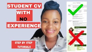 How to write a good CV Stepby Step with no work experience Examples Included [upl. by Mahsih]