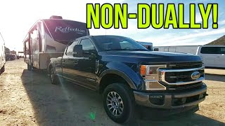 2020 F350 SRW DIESEL tows a good size Grand Design Fifth Wheel [upl. by Pisano]