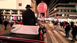 Horse Carriage Ride on Christmas Night In VIENNA AUSTRIA [upl. by Nuhsal]