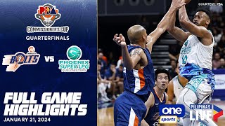 Phoenix vs Meralco quarterfinals highlights  PBA Season 48 Commissioner’s Cup  Jan 21 2024 [upl. by Ainar416]