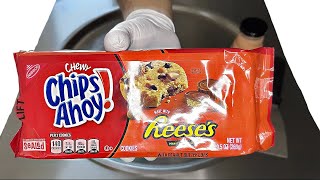 Reese’s Chewy Chips Ahoy Ice Cream Rolls  Special Edition Cookies  ASMR [upl. by Samantha]