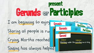 Gerunds and Present Participles  EasyTeaching [upl. by Mulac921]