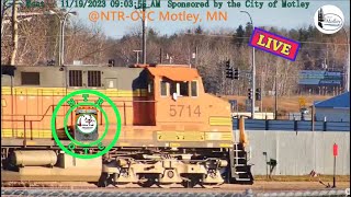 Motley MN PTZ Cam LIVE NOW  BNSF Brainerd Sub  Northern Transcon Railcams [upl. by Hoo]