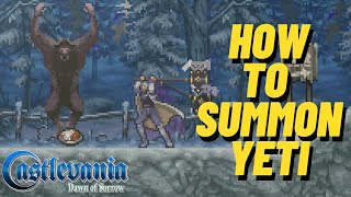 How to Summon Yeti in Castlevania Dawn of Sorrow [upl. by Atinehs]