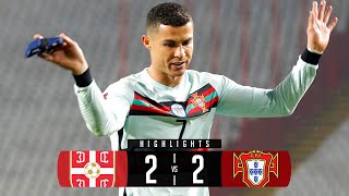 SERBIA VS PORTUGAL 22 RESUMEN ESPAÑOL Y GOLES  27032021  GOALS amp HIGHLIGHTS [upl. by Ev430]